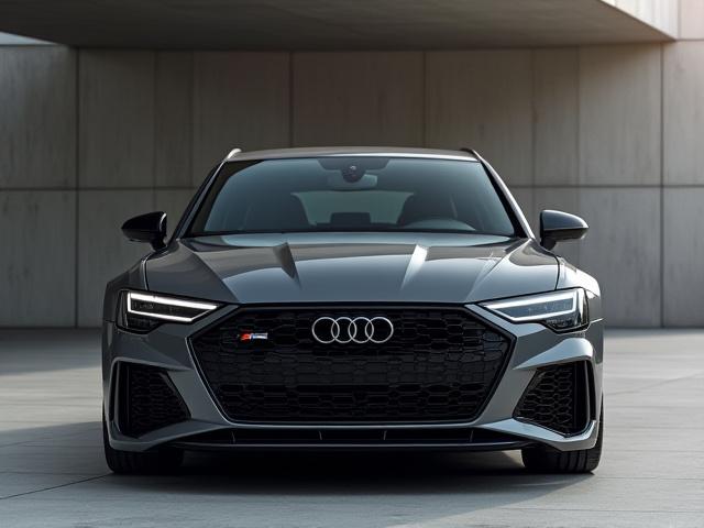 Audi RS6 Avant dark grey matte backdrop