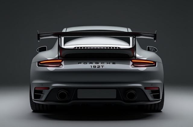 Vorsteiner VRS Aero Wing installed on a grey Porsche 911