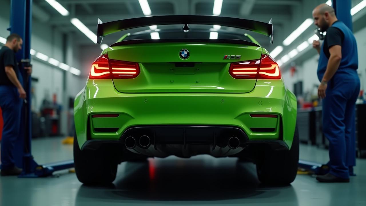 Youtube video thumbnail showing rear diffuser installation on BMW M3